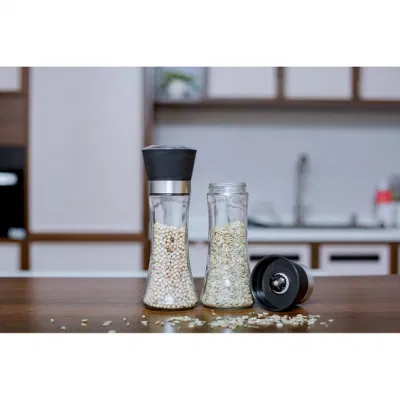 Kitchen Tool Accessory Handheld Portable Manual Salt and Pepper Grinder Mill with 170ml Glass Jar for Pepper